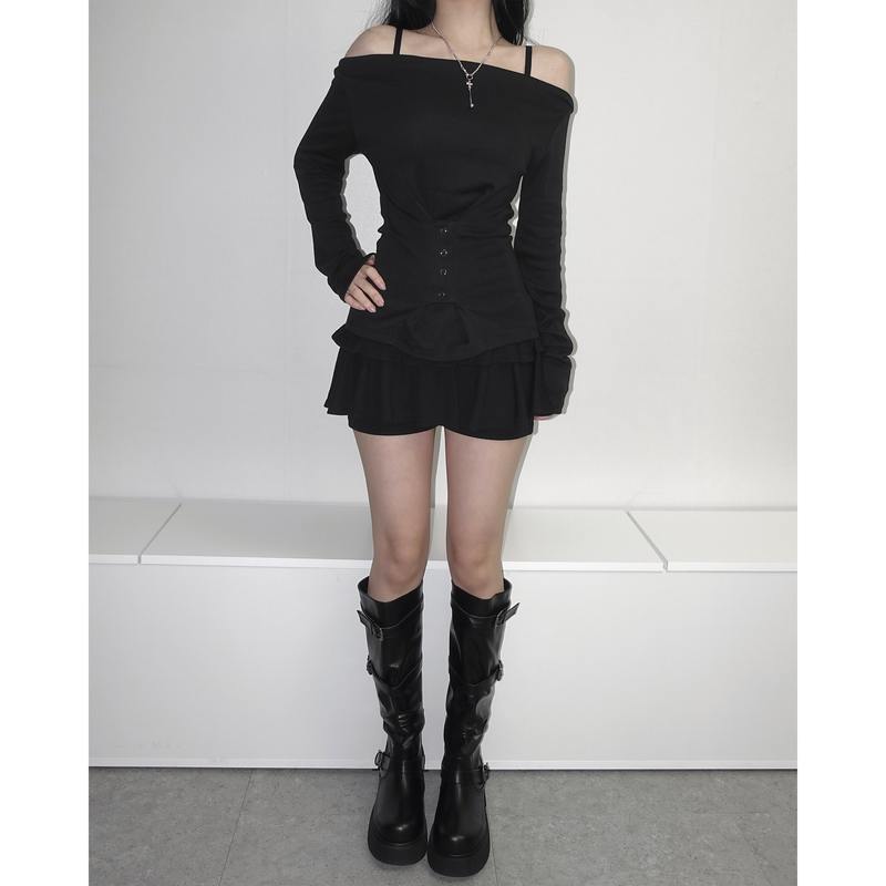 Bold Sole Strap Long Boots