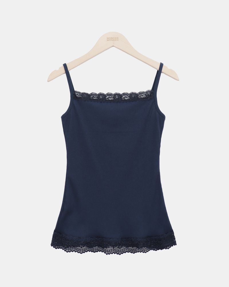 Vuet Lace Ribbed Sleeveless Top