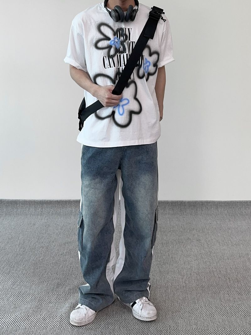 Our Mix Cargo Pants (Denim&Nylon)