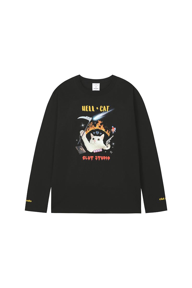 0 2 hell cat t-shirt