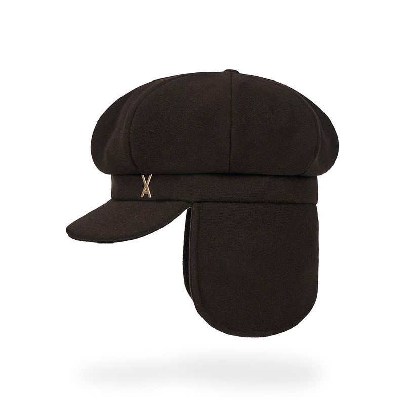 VA Stud Fly Newsboy Cap / Brown