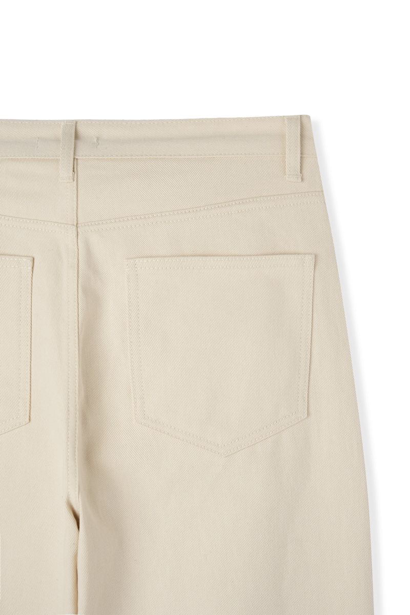 Detail Wide Cotton Pants 3COLOR