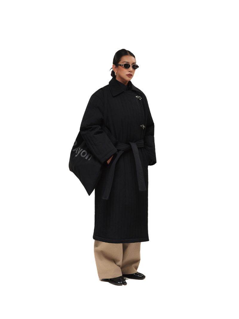 6CRAYON Quilted Knee-Length Lobster-Clasp Structured Overcoat