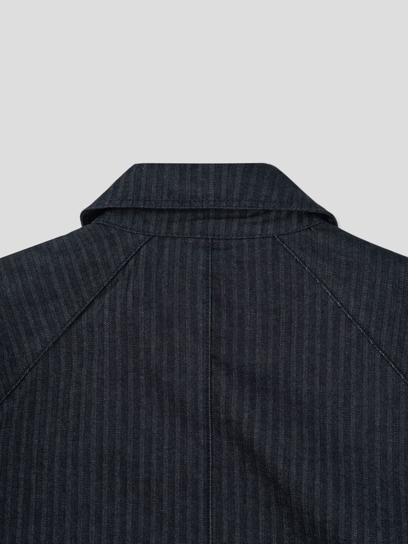 Herringbone shoulder denim jacket