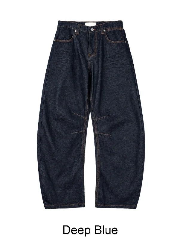 Topel Wrinkle Curved Denim Pants