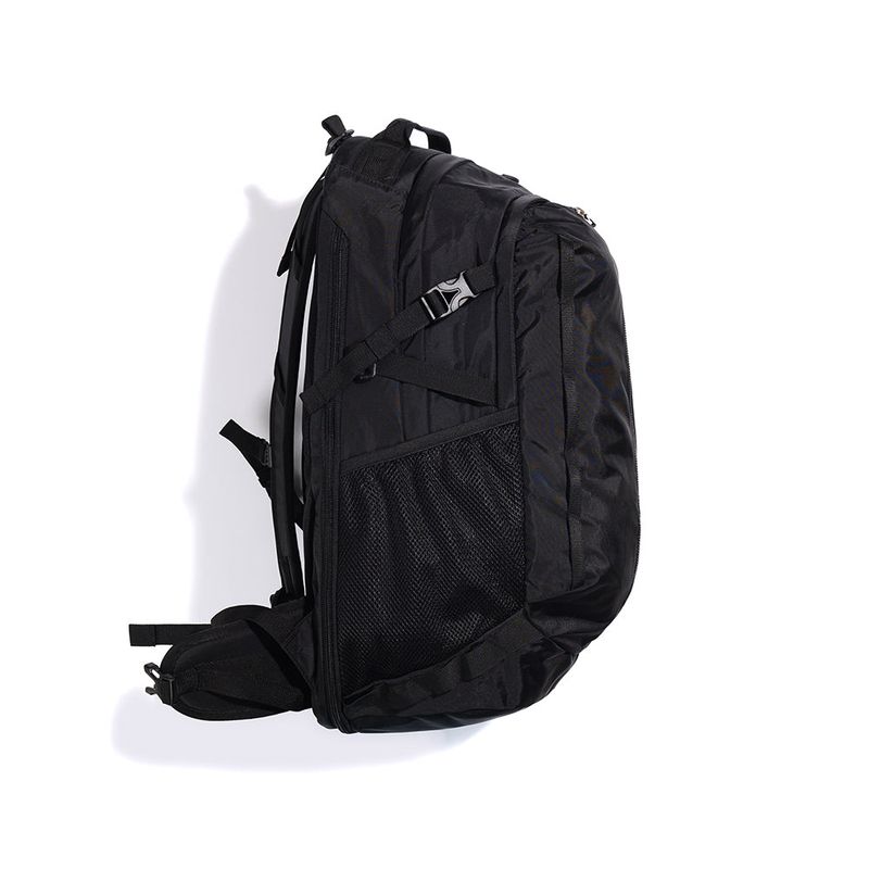 NYLON ZIP SQ BACKPACK (BLACK)
