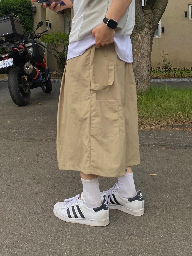 カーペンターナイロンハーフパンツ4C