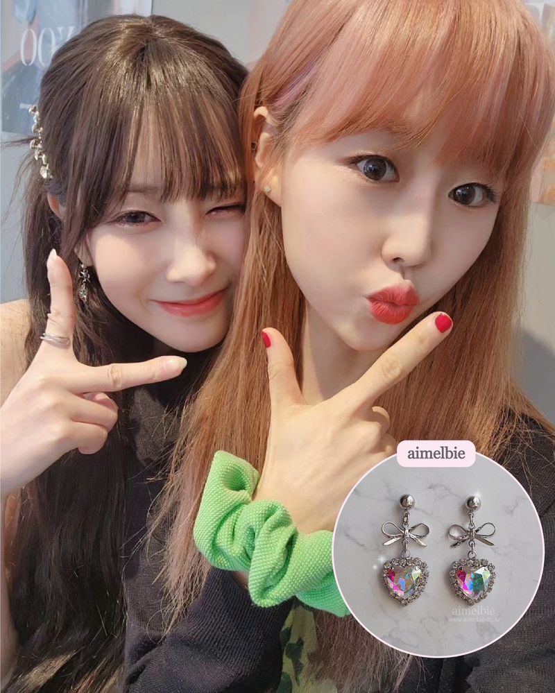 Rainbow Princess Heart Earring (Lovelyz Jiae Earring)