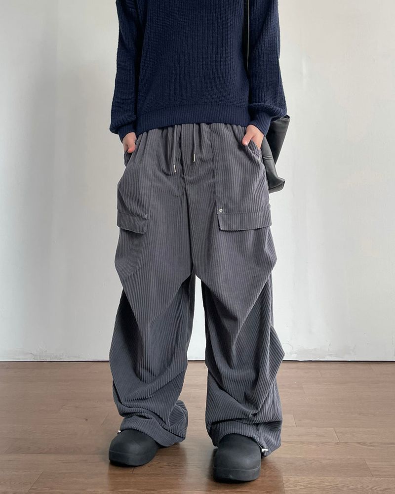 Crip Rivet Corduroy Pants
