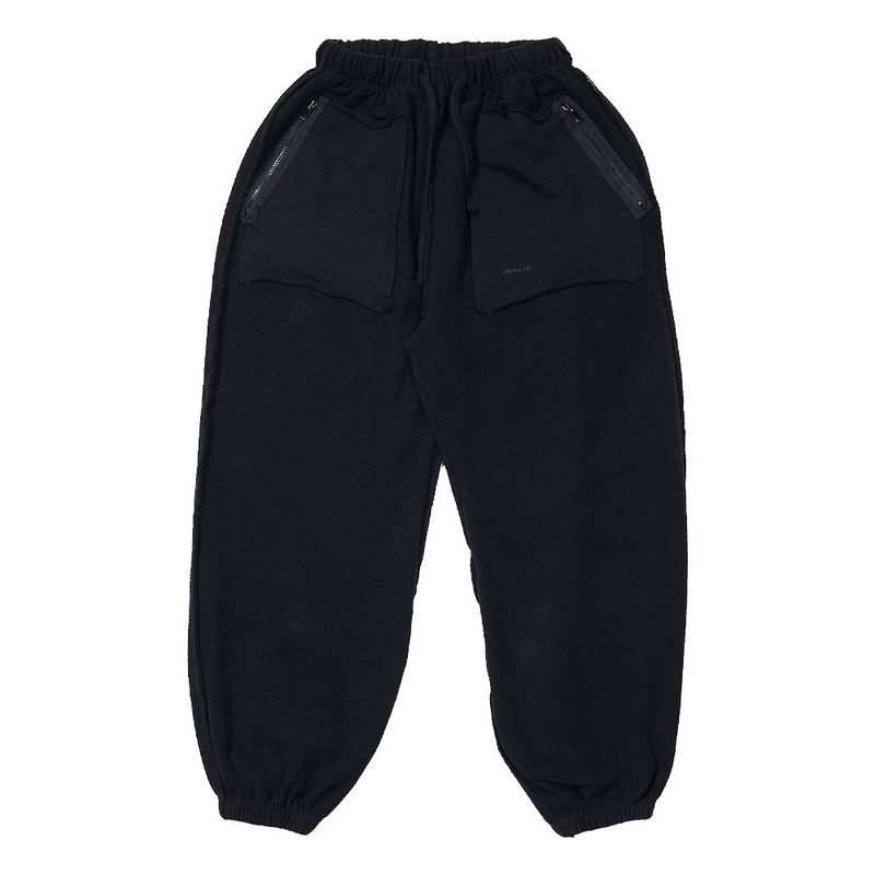 INSIDEOUT BIO-WASHED WIDE JOGGER PANTS WHITE / BLACK