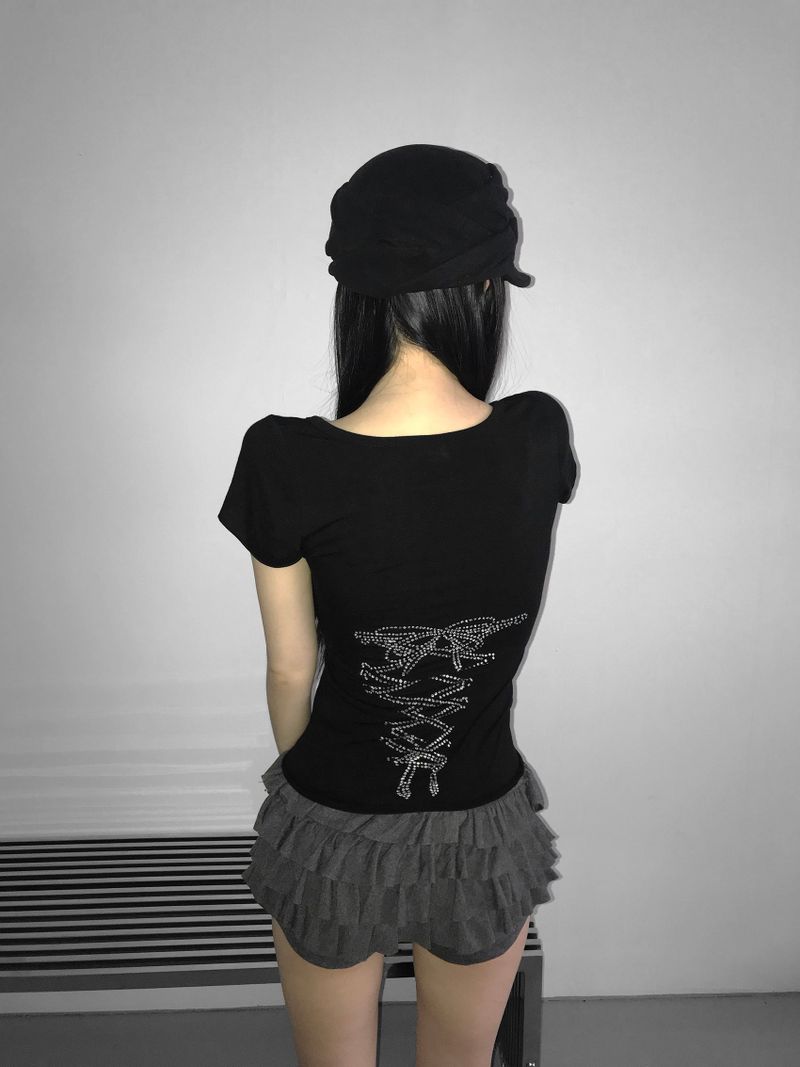 back hot piece corset top(3 color)