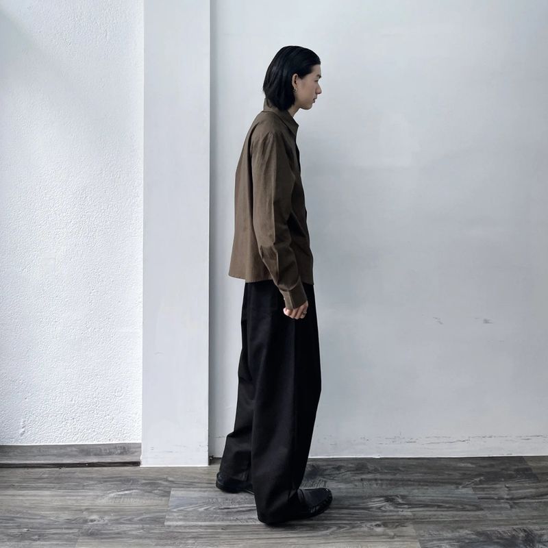 Mist Brown Zip Shirt Jacket
