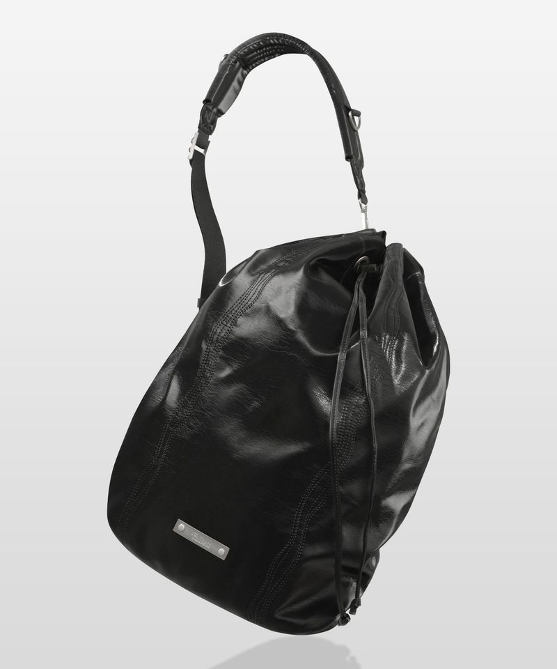 FALLETT（ファレット）の「レザー 2WAY スリングバッグ / LEATHER 2-WAY SLING BAG BLACK（Bags）」