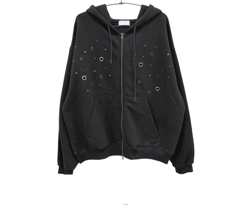 Lize Overfit Eyelet Hood Zip-Up (3c)