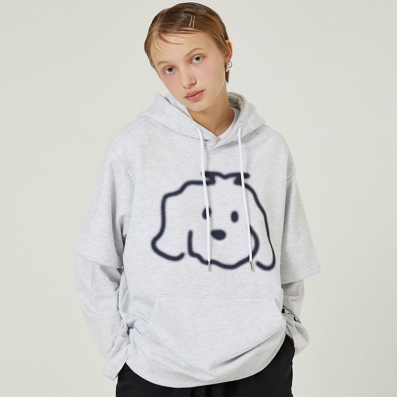 Maltese logo layered hoodie