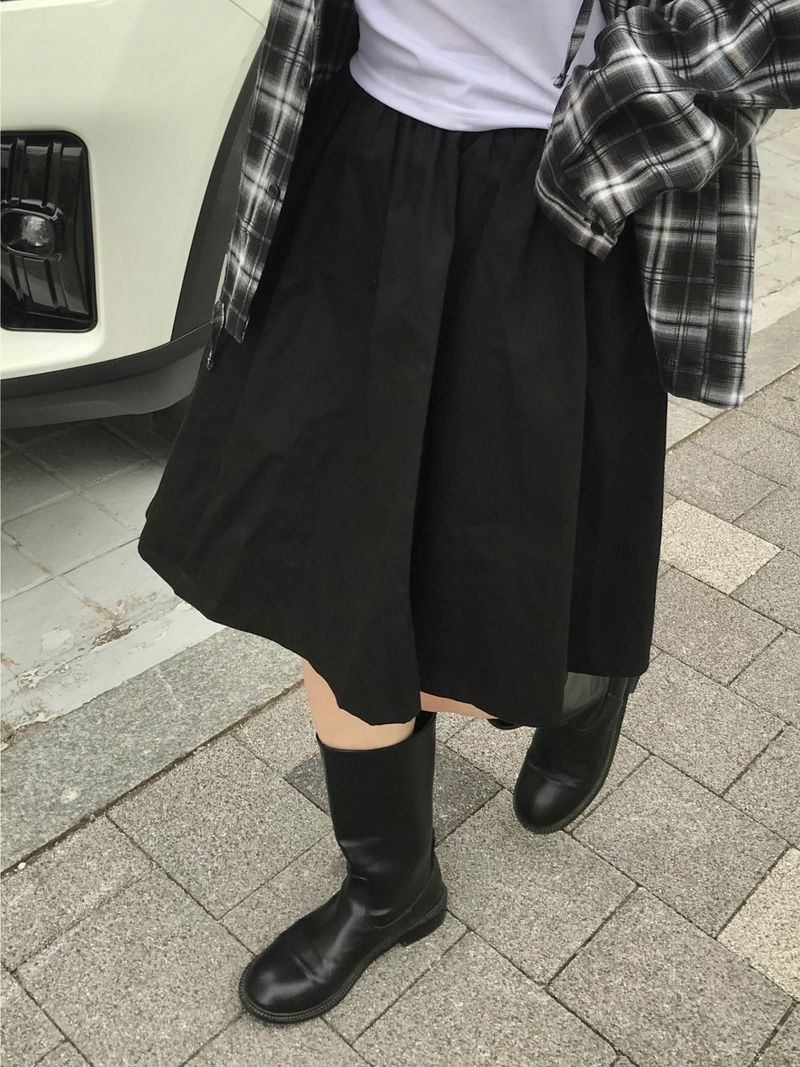Anna flared midi skirt