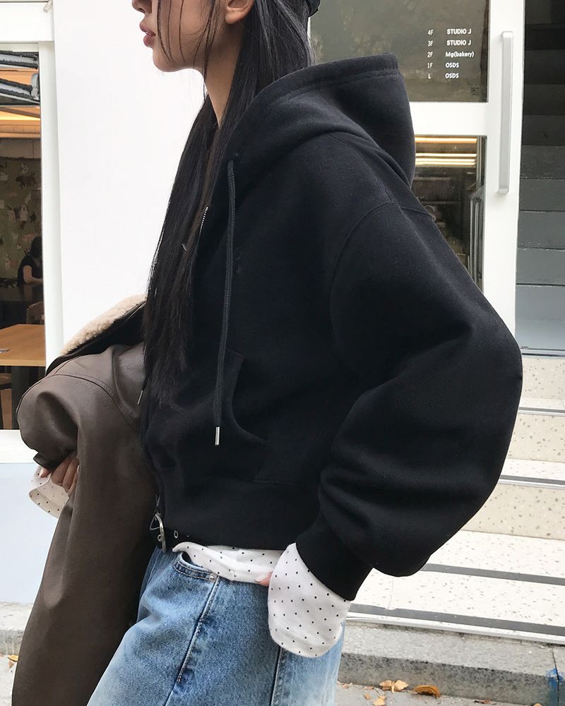 [ORIGINAL] Tibet 2-Way Cropped Hood Zip-Up