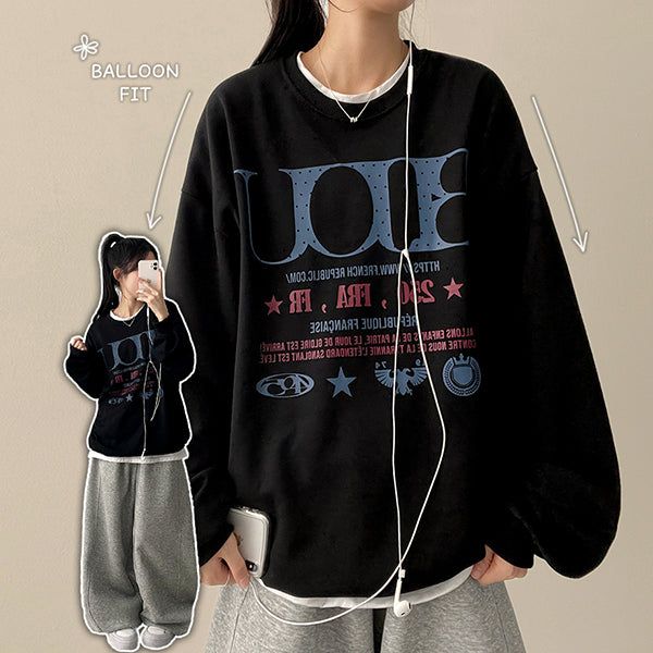Rodit dot lettering sweatshirt