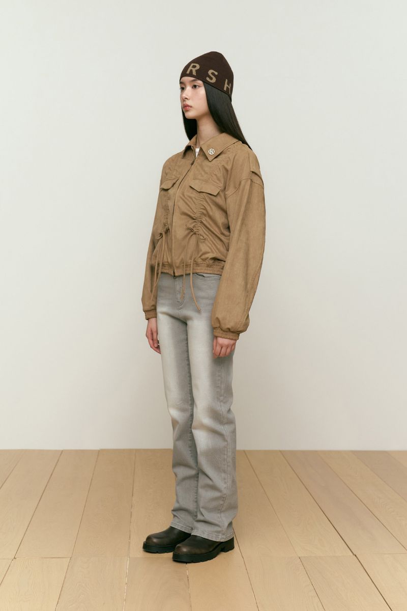 CHERRY SPAN SLIM-FIT DENIM PANTS [KHAKI]