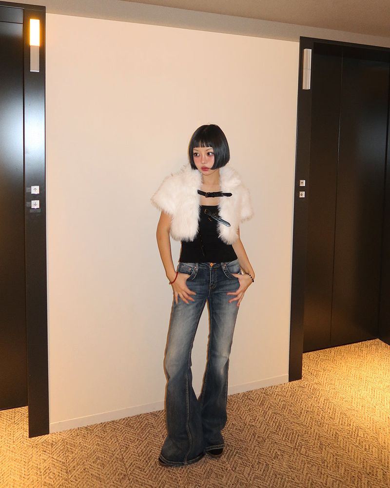 F/W inner napping slim fit sleeveless shirt