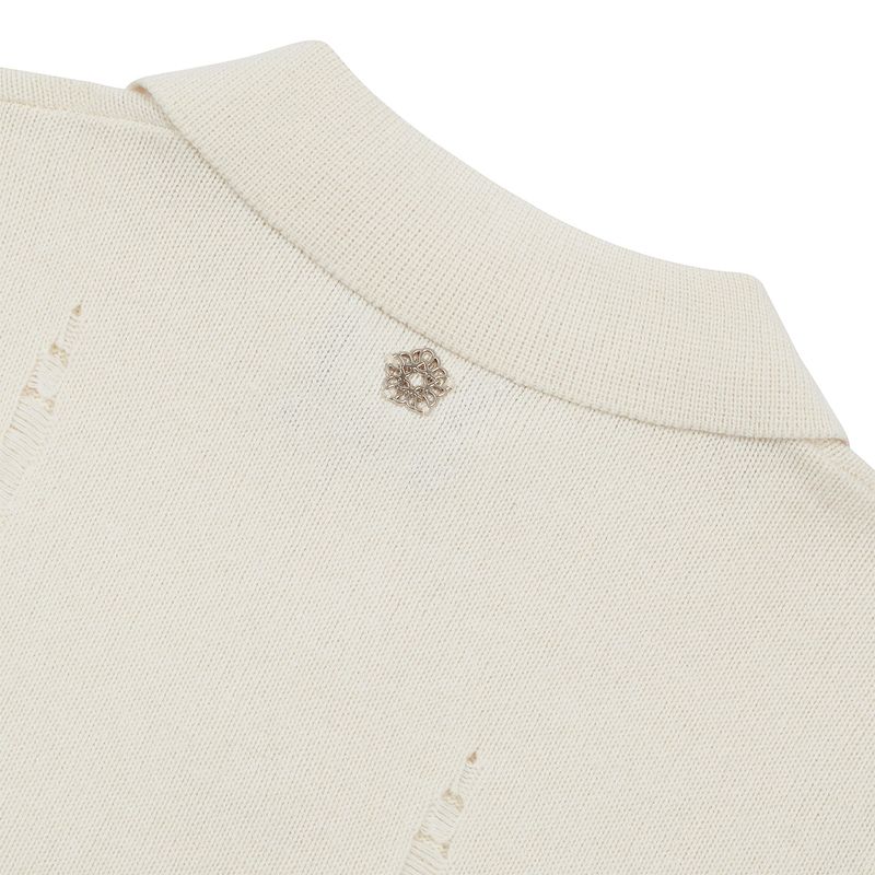 [24SS LSD COLLECTION] Damaged Polo Knit_Oatmeal