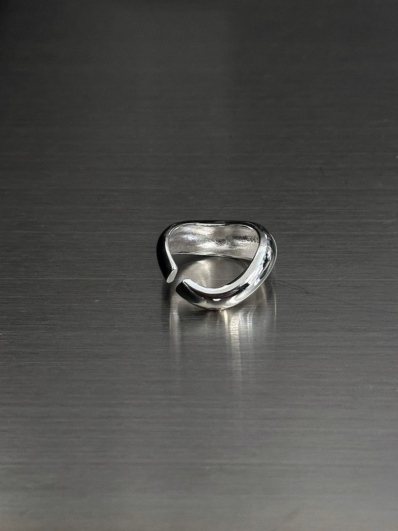 [925silver] Heavy wave ring