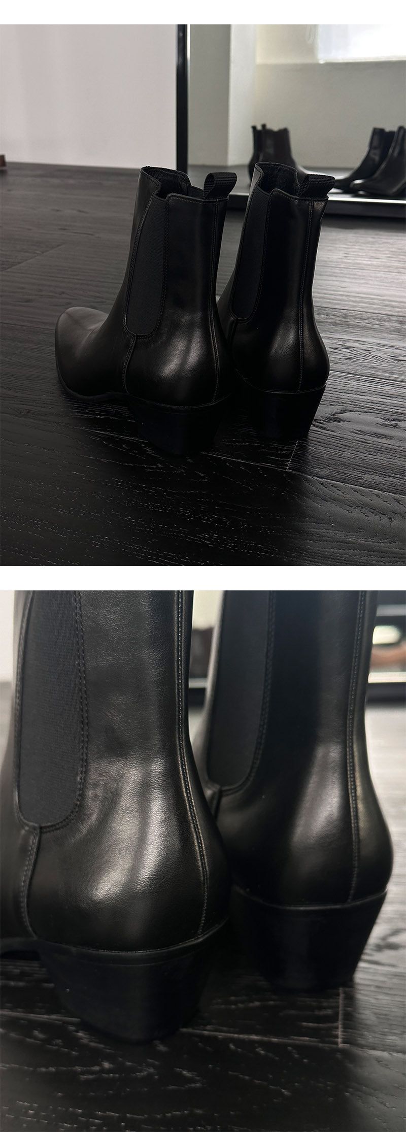 [HANDMADE] Slim shape leather chelsea boots(2color)