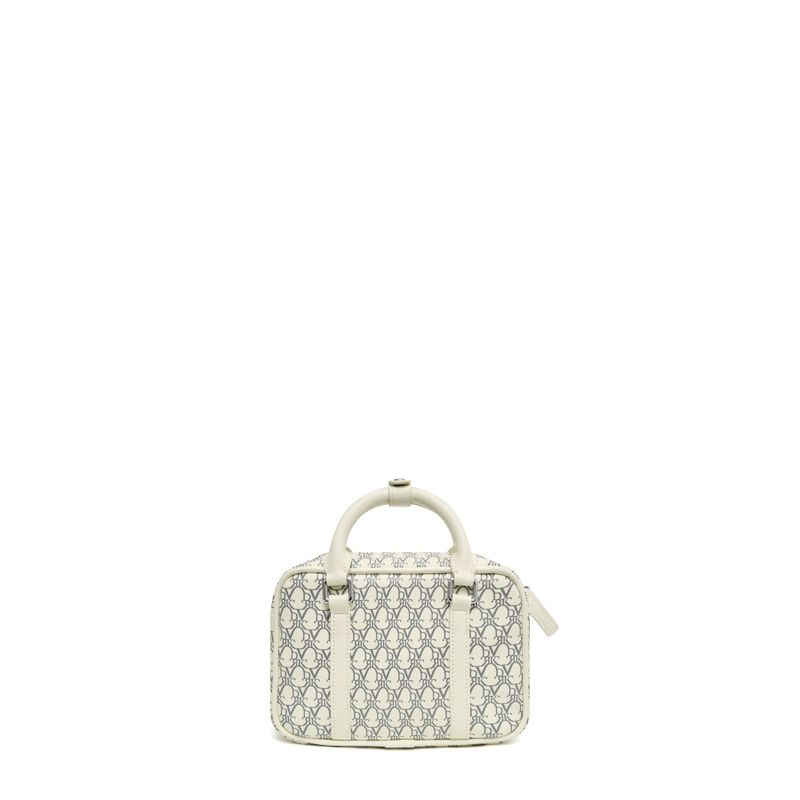 DVRK PRIVÉ MONOGRAM LEATHER TOP HANDLE BAG - CREAM