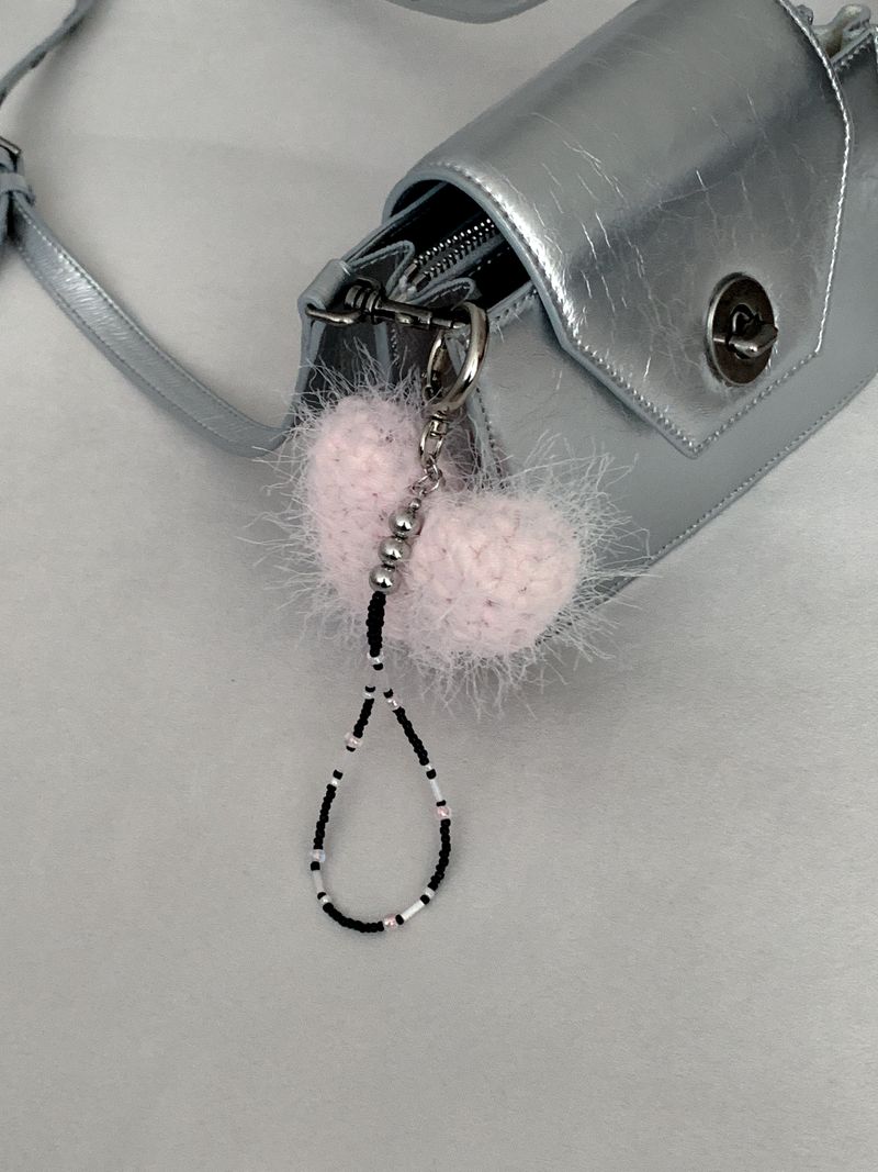 heart keyring_baby pink