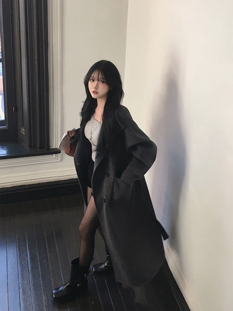 [BELLIDE MADE] ログ ハンドメイドハイネックロングコート