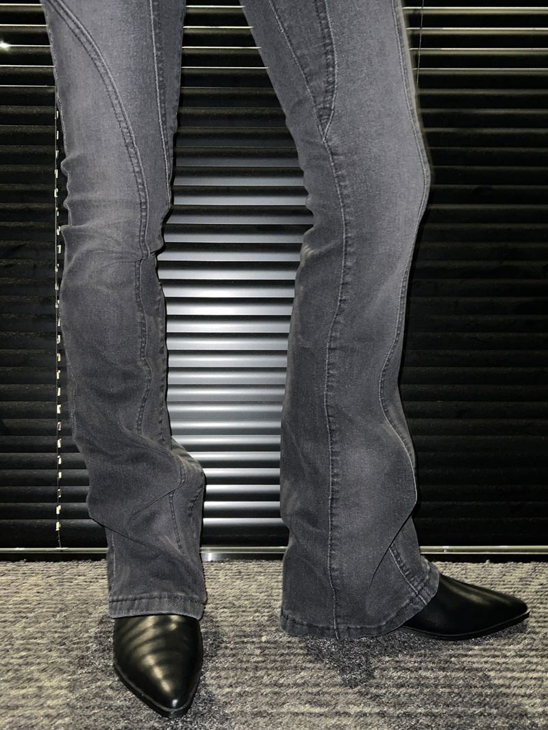 Leather stiletto ankle boots (Black)