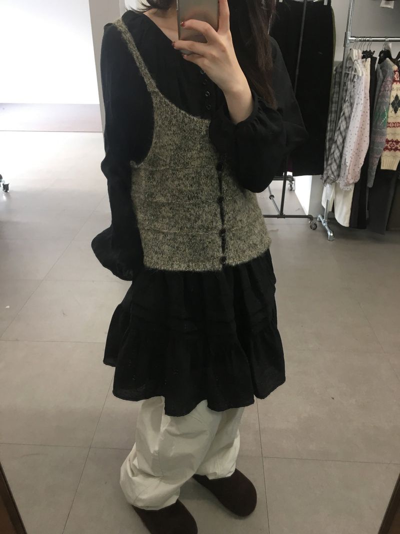 ビクトリアピンタックドレス (2color)