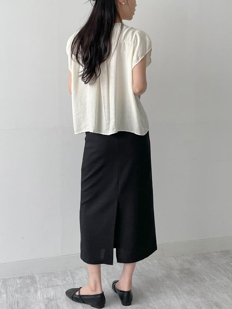 Tulip Tie Short Sleeve Blouse