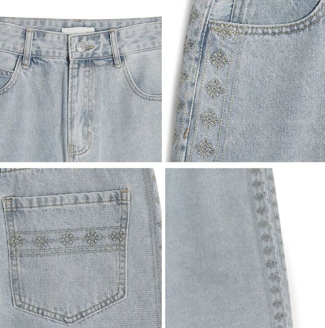 Mark Ethnic Bermuda Denim Pants