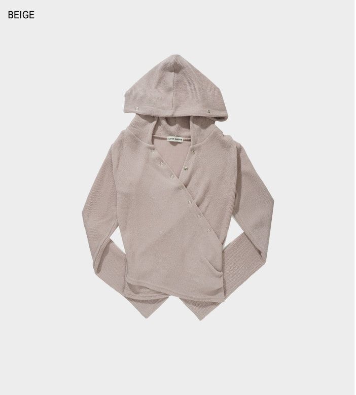 Wrap hooded crop top