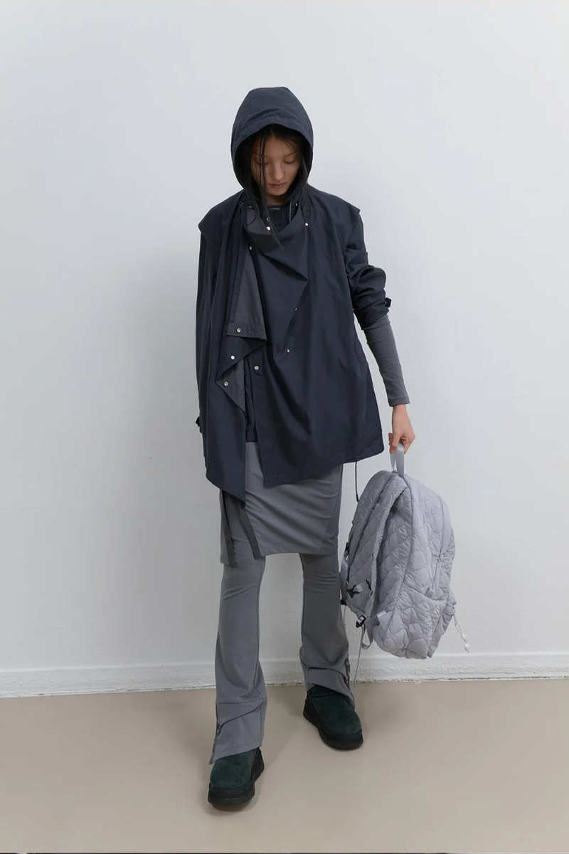 Draped Field Parka / Navy