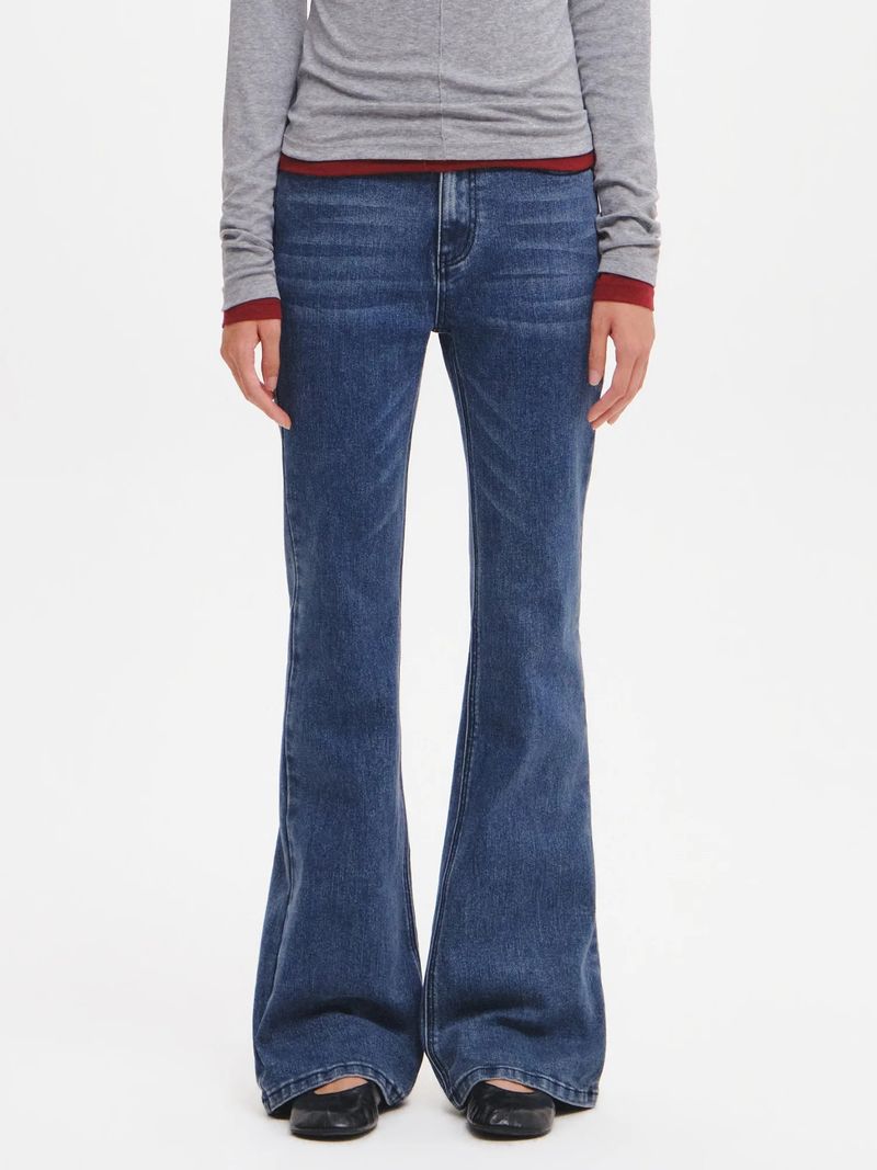 BOOTCUT WASHING DENIM PANTS