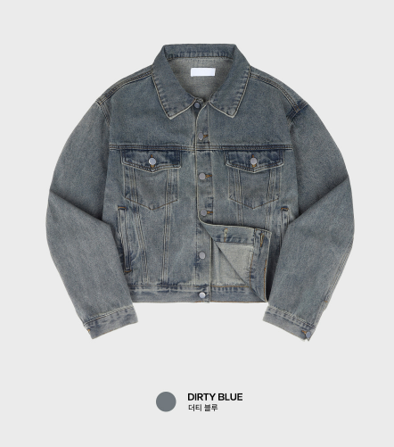 Nechis Washed Cropped Denim Jacket