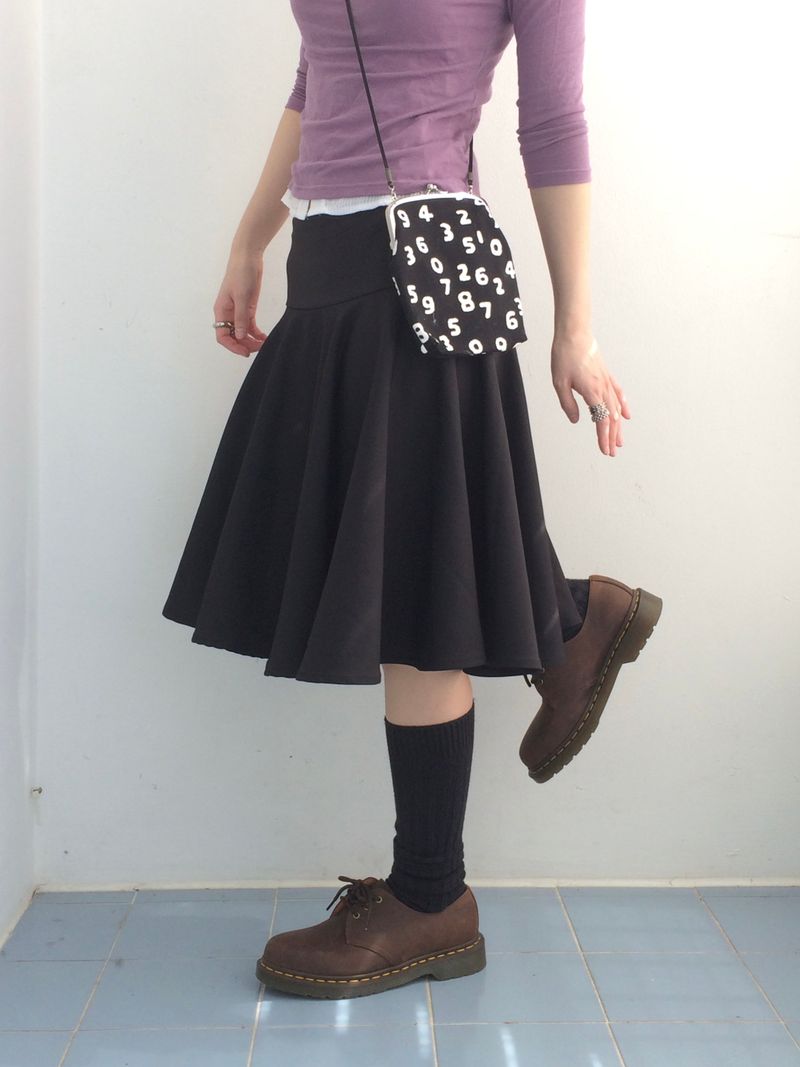 A-line rose flare skirt