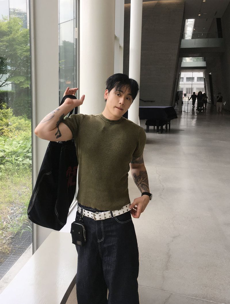 No.1801 J pigment KNIT half T