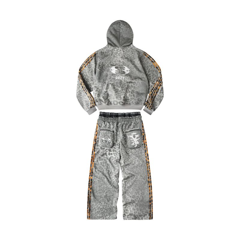 "25 LEOPARD" ROYAL TRACKSUIT - HOODZIP