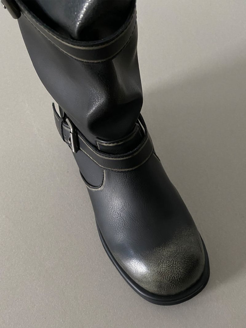 washed long boots ( soft type)