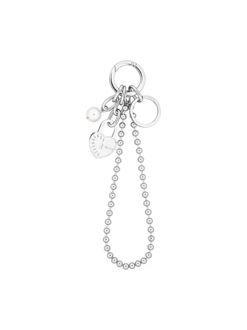 SENTIMENTS（サンティマン）の「NO.576 [SILVER] HEART LOCK BALL CHAIN LAYERED KEY RING（Toys/Key Holders）」