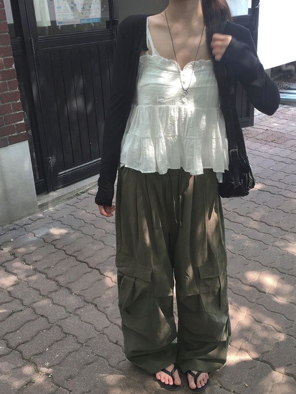 Boa See-Through Button Ribbed Long Sleeve Cardigan