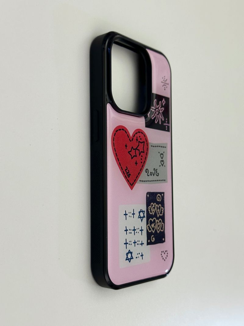 quilted patch epoxy phone case
