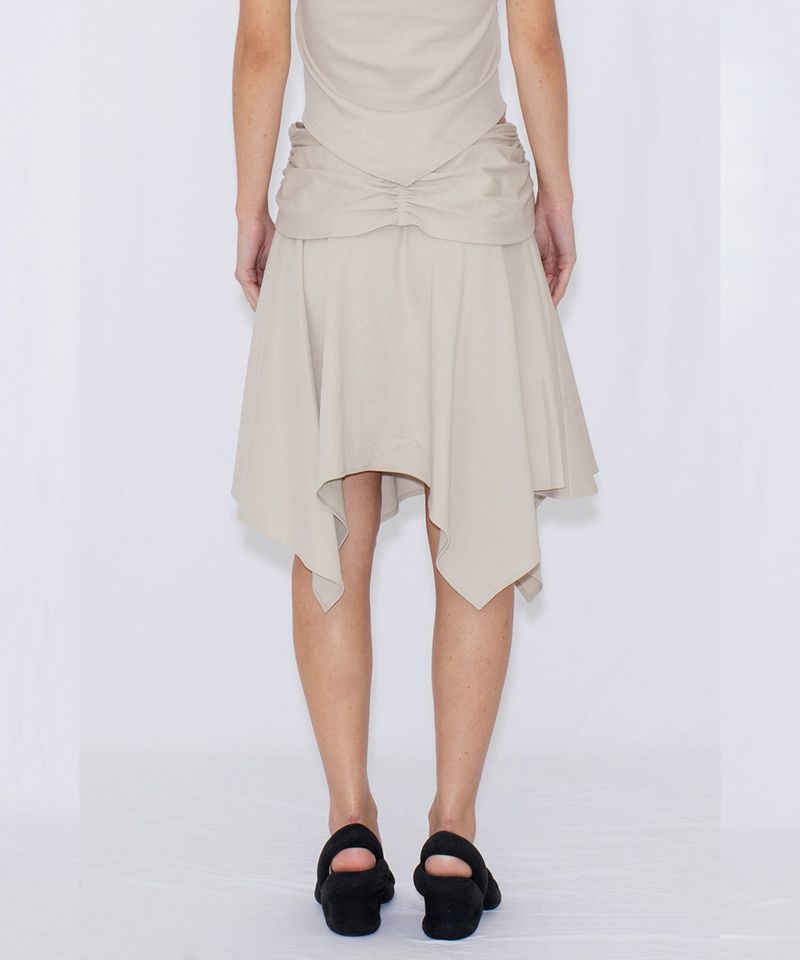 ASYMMETRIC DRAPE SKIRT