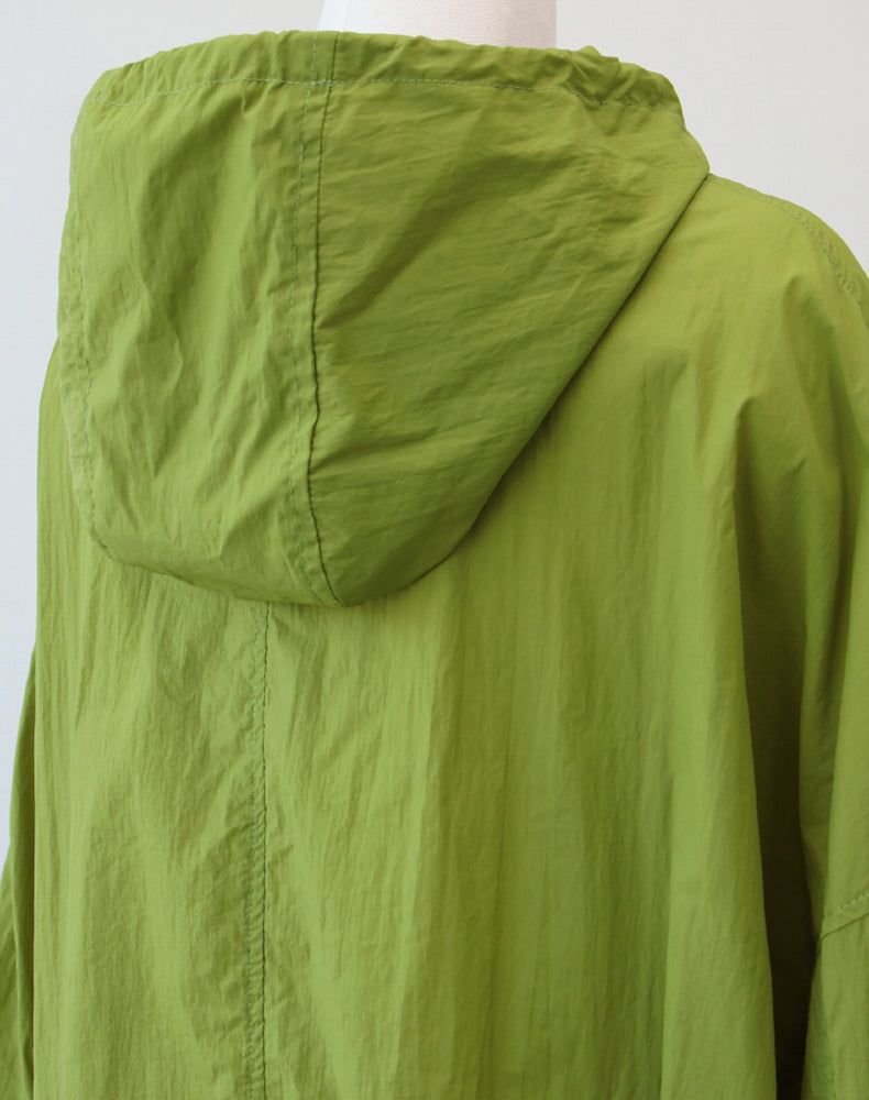 hoody nylon wind breaker (green)