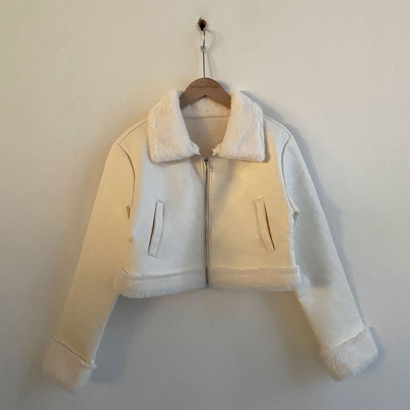 [Original fit!/Design selection*.*] ウィンダークロップドミンクファーレザースエードジャケット