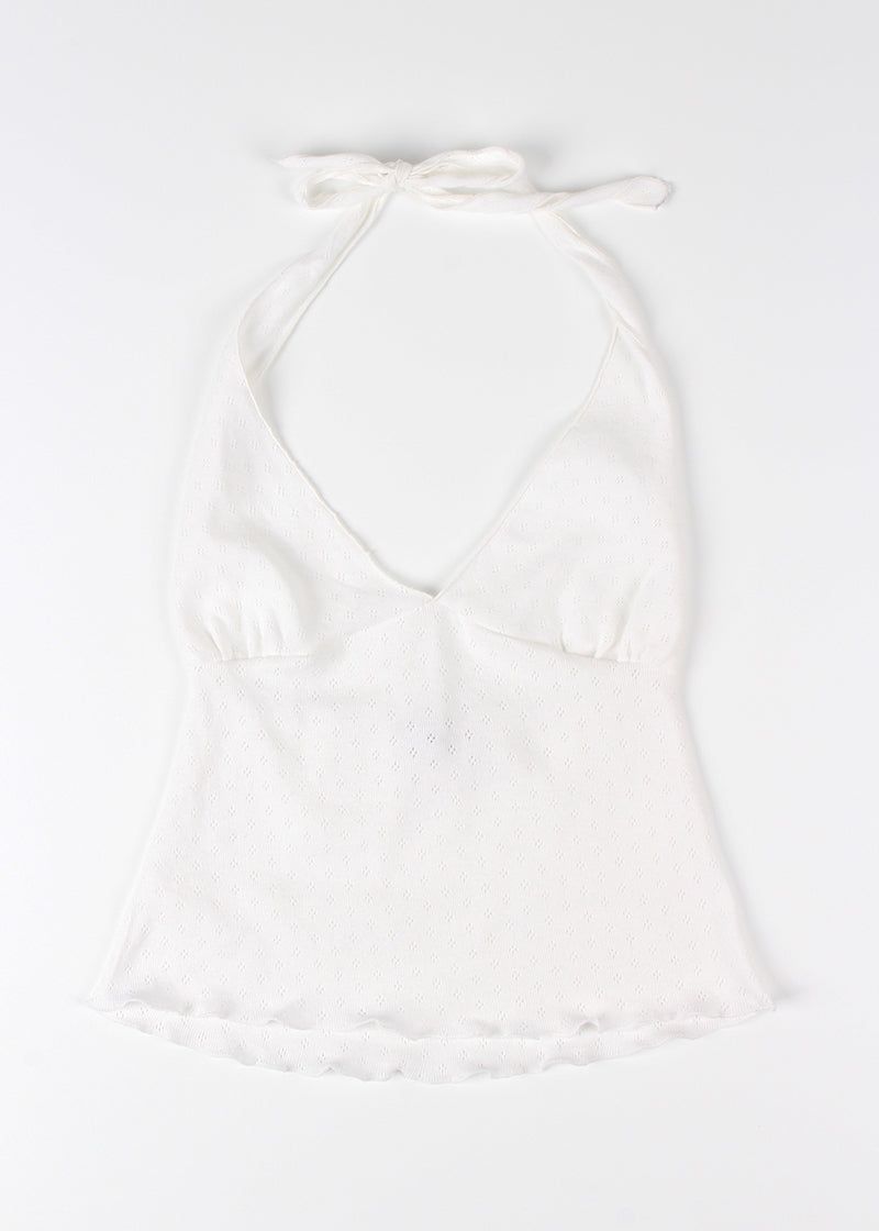 SPRING PUNCHING HALTER SLEEVELESS