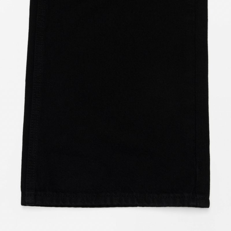 RIBBON EMBROIDERED BLACK DENIM PANTS code 18203
